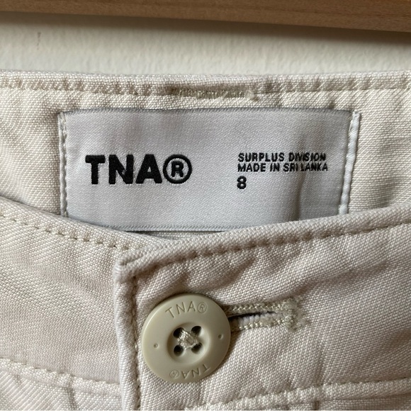 TNA ARITZIA SIZE 8 cream cargos Women's Tan Cargo Pants - Picture 5 of 12